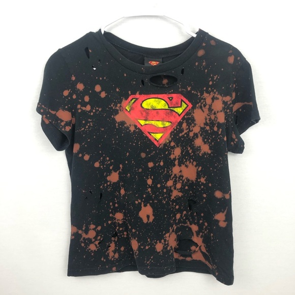 DC Comics Tops - Hand Distressed DC Comics Superman Tee